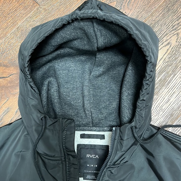 NWOT Mens RVCA Half Zip Hooded Pullover - Picture 8 of 9
